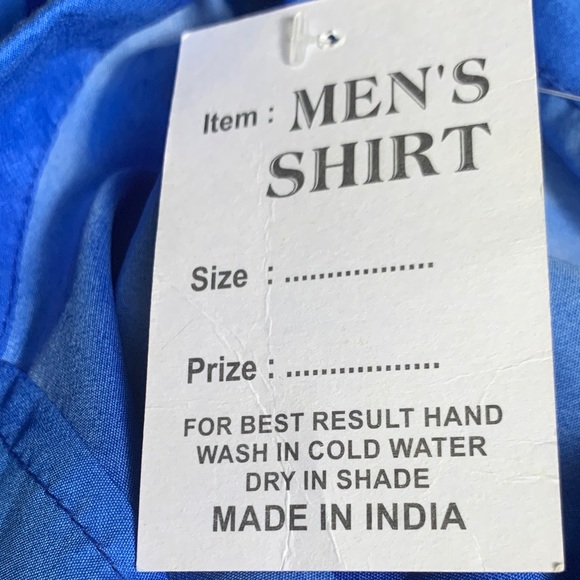 BNWT Vibrant Blue Caribbean Shirt with Parrot Print - Picture 6 of 7